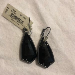 Kendra Scott Gunmetal Carla Earrings